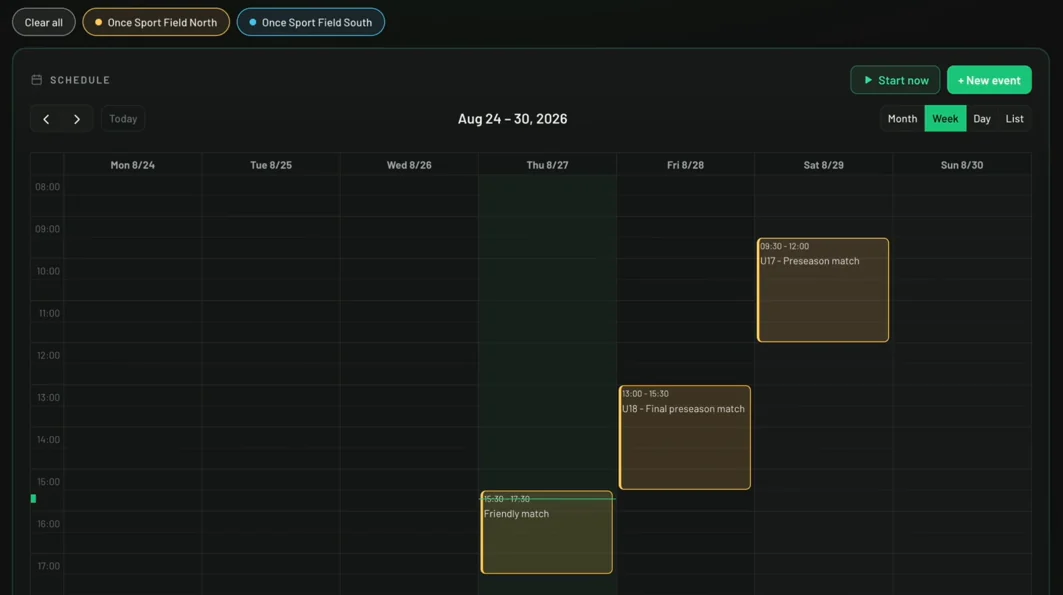 Autocam Stream Scheduler – Agenda os teus jogos e treinos