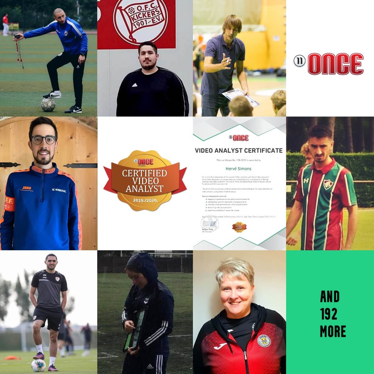 200 professional Video Analysts certified by Once Sport!