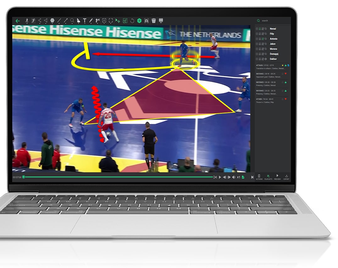 Marquez facilement les actions et les joueurs