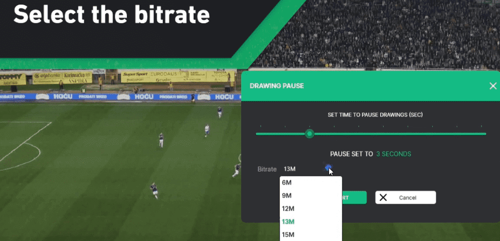 Quality Bitrate Export Once Sport Analyser Quality Bitrate Export