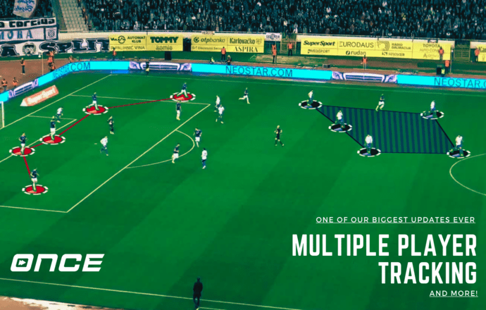 Multiple player tracking, playlists and more new Features in Once Sport Analyser