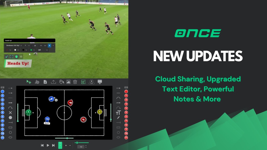 Once Sport Cloud Sharing, Upgraded Text Editor, Powerful Notes & More in Latest Update