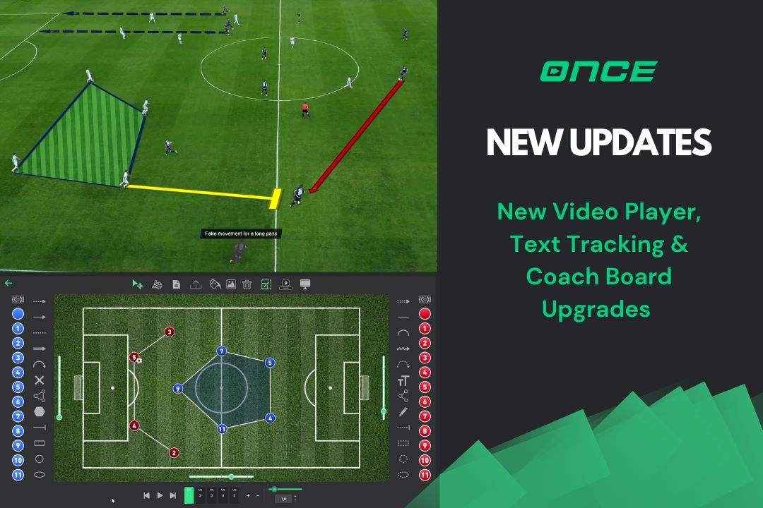 New Video Player, Text Tracking & Coach Board Upgrades in Latest Once Sport Update
