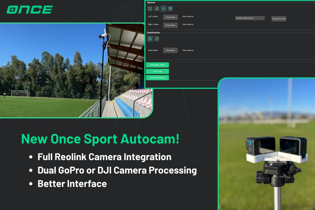 Biggest Once Sport Autocam Update Yet: Reolink Integration, Dual camera processing, New Interface